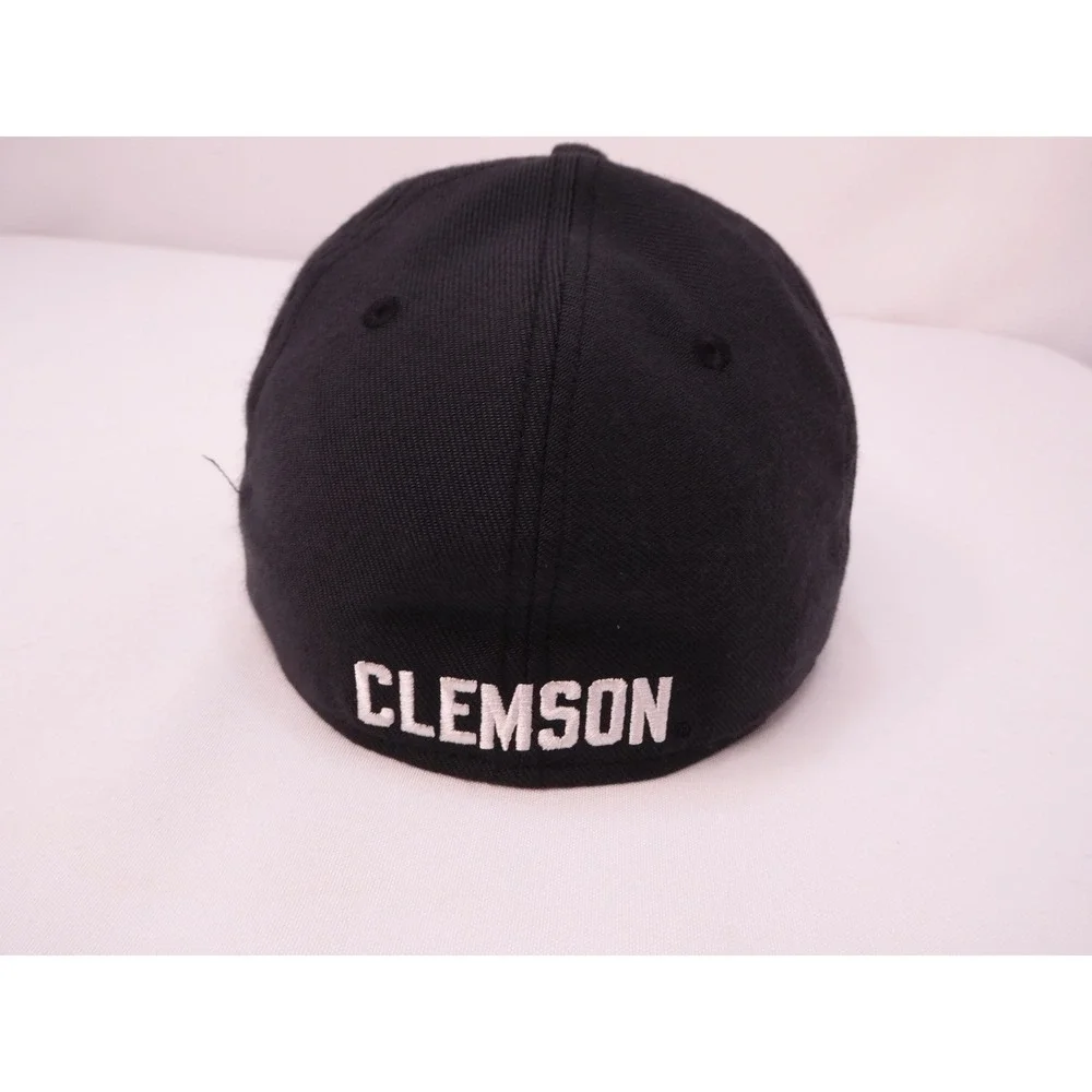 Nike Clemson Tigers Dri-FIT Swoosh Flex Rise Cap Black Hat Fitted M/L